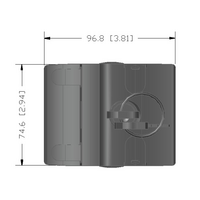 50-300-3 MODULAR SOLUTIONS DOOR PART COMPACT SLAM LATCH, BLACK POWDER COAT, LOCKING KEY 1333 W/HARDWARE